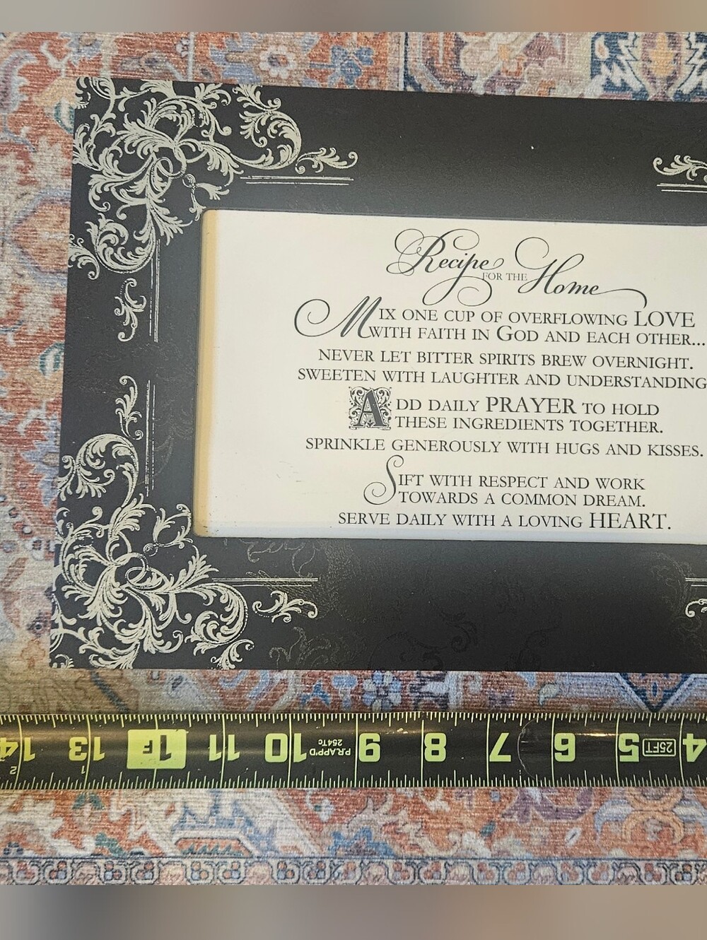 Classic Black Decorative Picture Recipe For LOVE WEDDING GIFT
